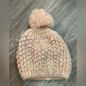 Pink Winter Pom Hat